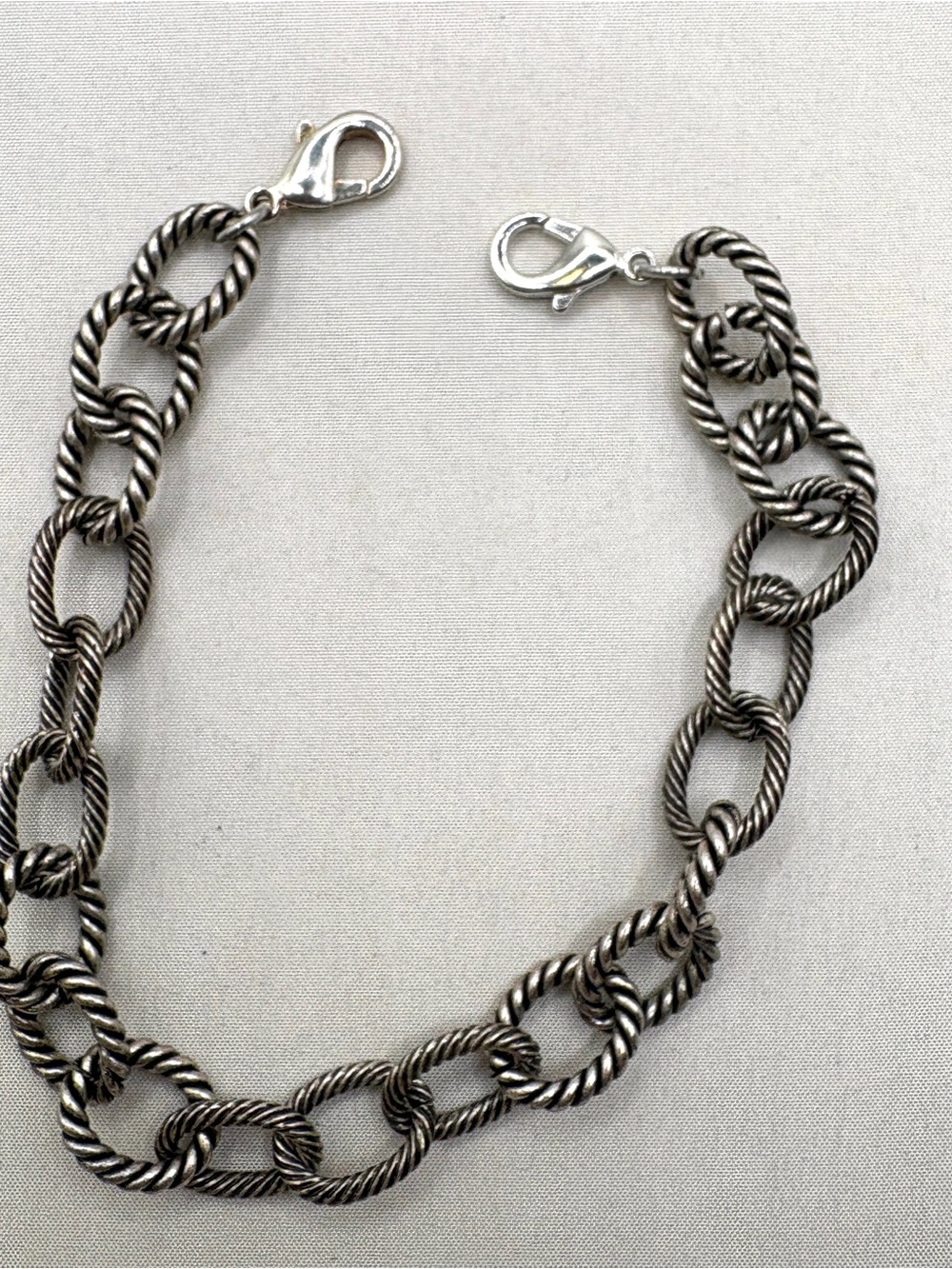 Twisted Rope-Link Silver-Tone Hat Chain - Picture 2 of 4